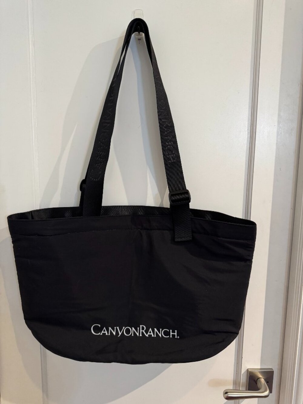 Canyon Ranch Black Tote Bag | Large Lightweight Travel & Gym Tote